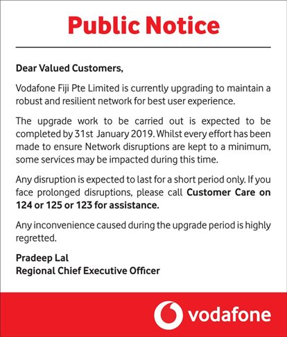 Public-Notice-network-upgrade