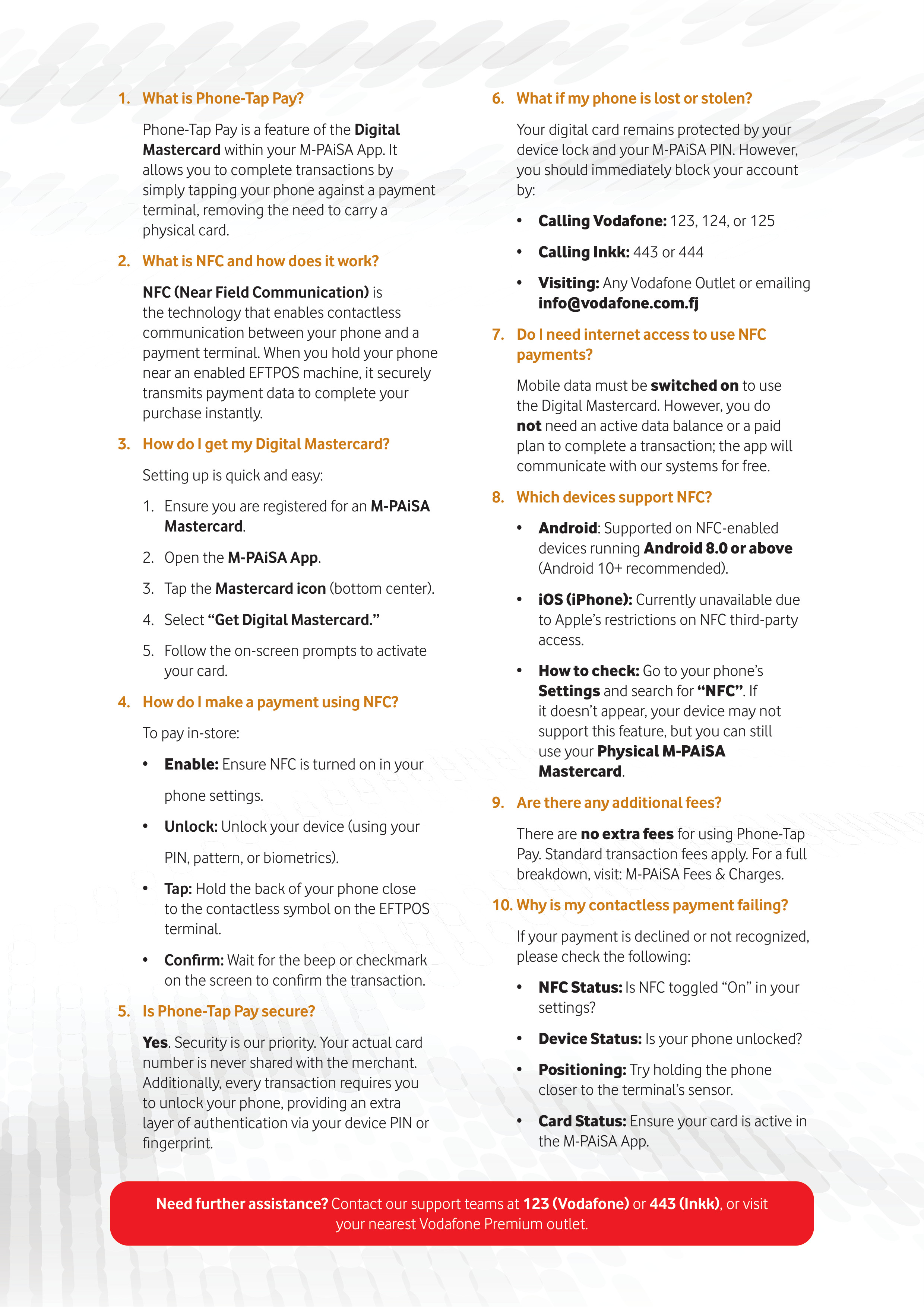 A4 M-PAiSA Mastercard- Phone-Tap Pay (NFC) FAQ v1-2