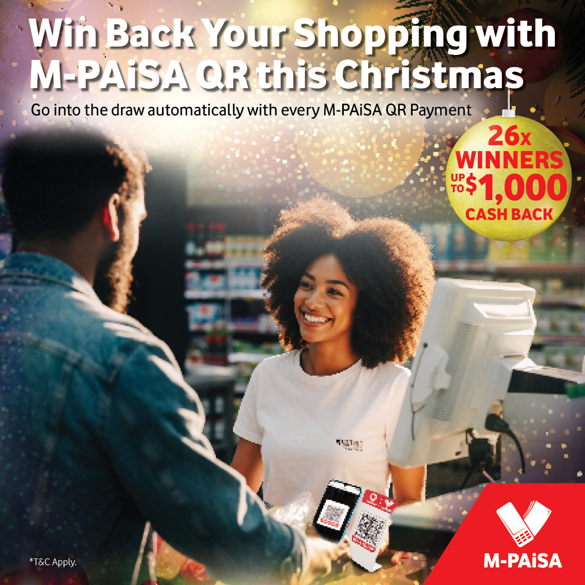 SocialWin Big with M-PAiSA QR Pay